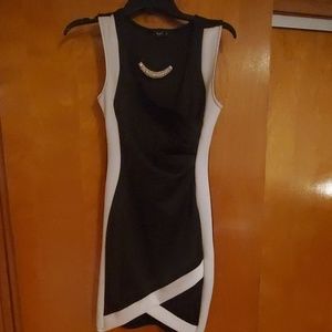 Black and white dress with necklace